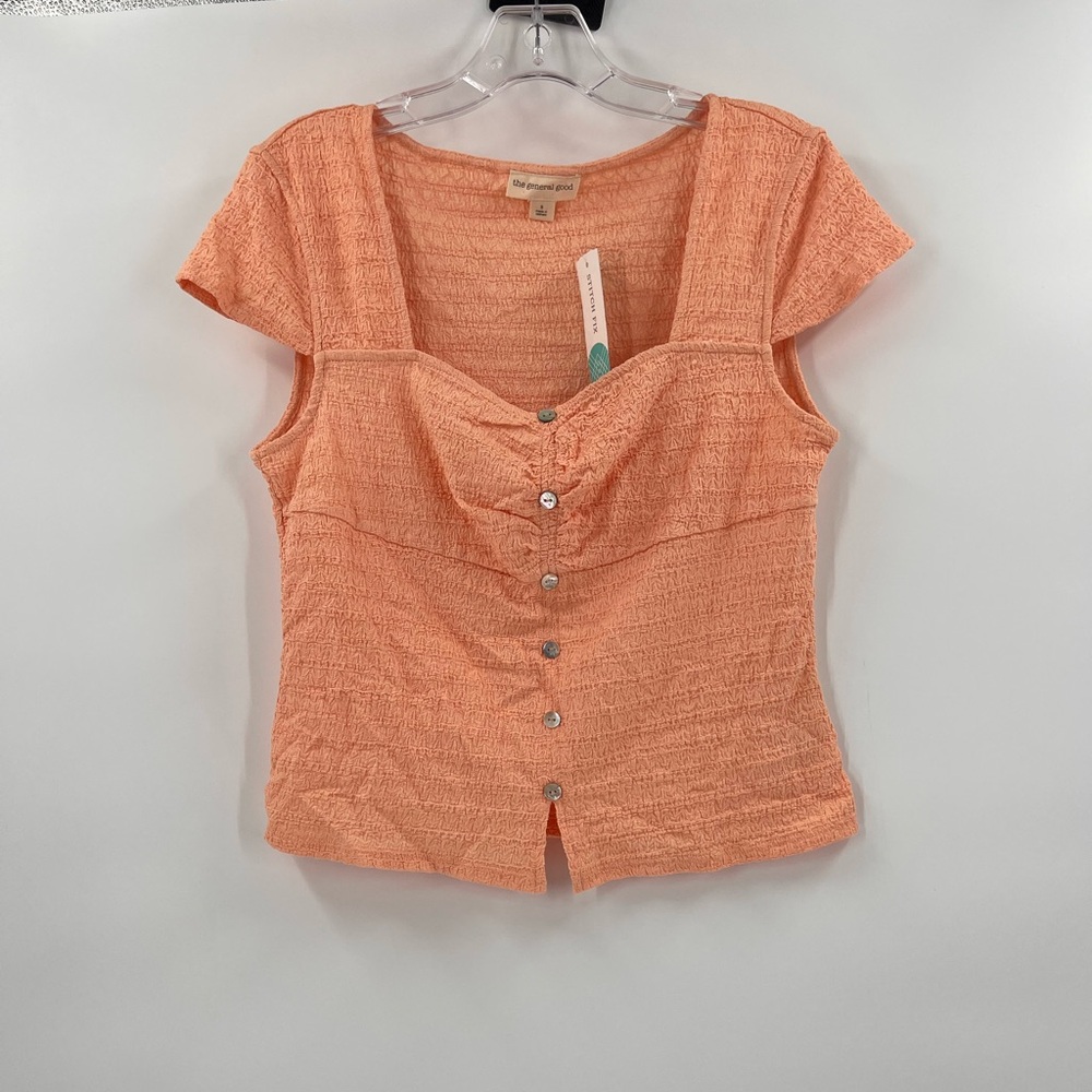 The general good button front Elegant Cap Sleeve Blouse size small STITCH FIX